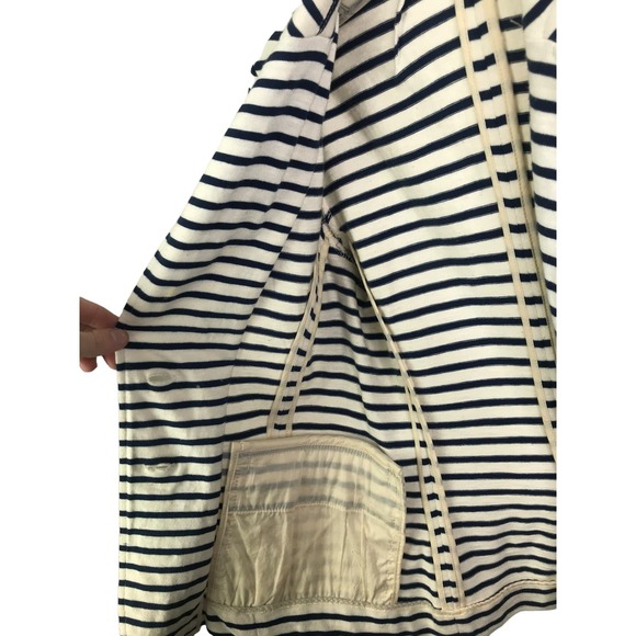J. Crew Women's Maritime Blazer Blue White Cotton Striped Long Sleeve Sweater XS - Picture 10 of 16